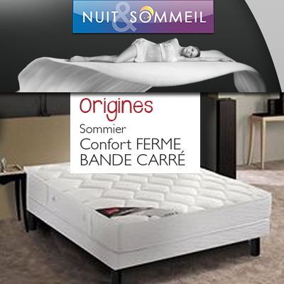 SOMMIER CONFORT BANDE CARRÉ